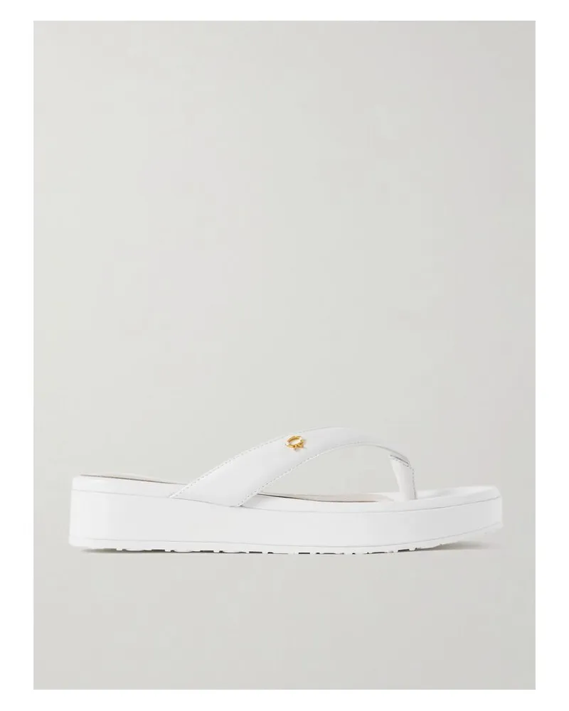 Gianvito Rossi Tahiti Zehensandalen Aus Leder Mit Plateau - Weiß Weiß
