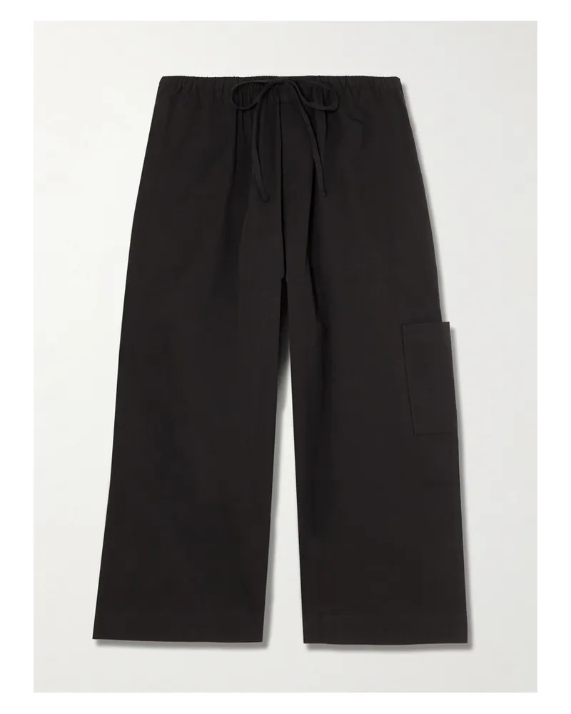Deiji Studios Mid Pocket Organic Cotton Tapered Pants - Black Black