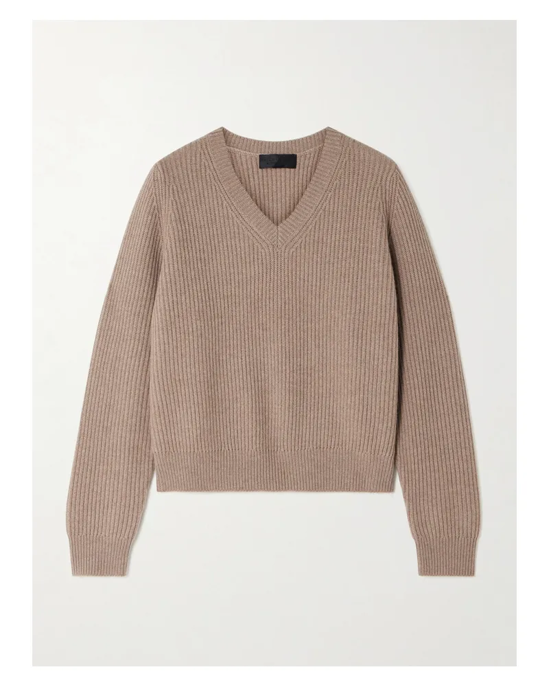 Nili Lotan Korina Pullover Aus Geripptem Kaschmir - Braun Braun