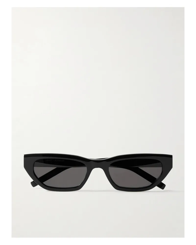 Saint Laurent Sonnenbrille Mit Cat-eye-rahmen Aus Azetat - Schwarz Schwarz