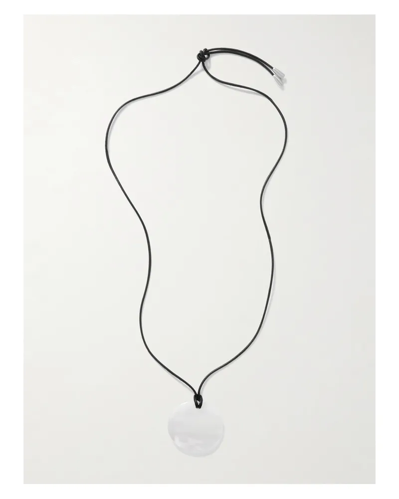 Sophie Buhai Medium Full Moon Cord, Quartz And Silver Necklace - Neutrals Neutrals