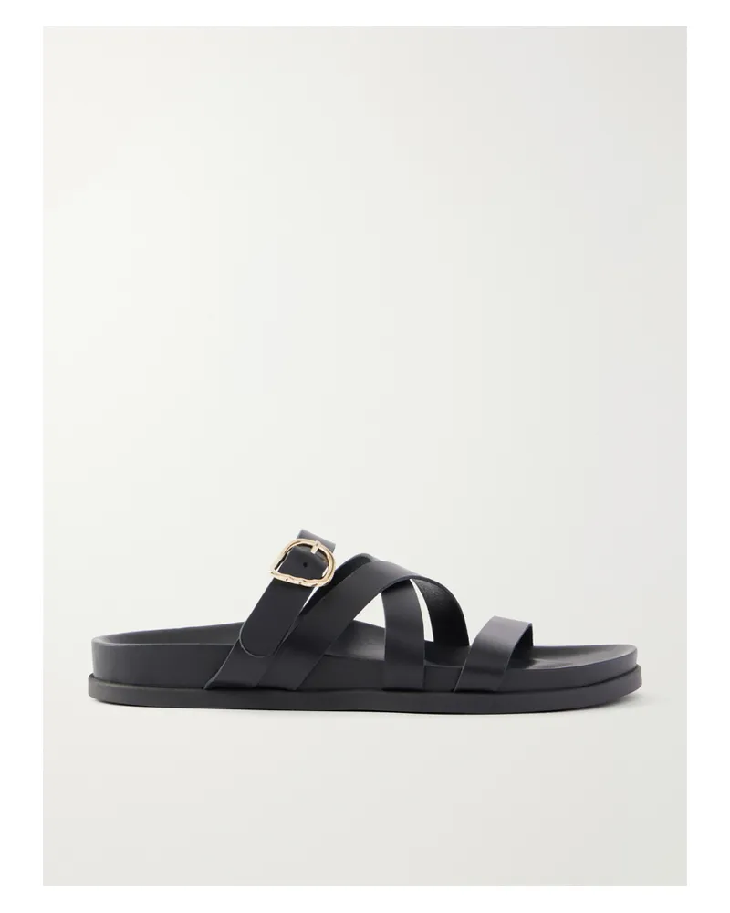 Ancient Greek Sandals Filipa Leather Sandals - Black Black