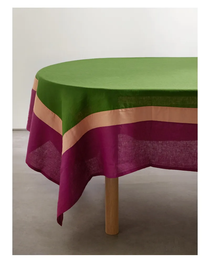La DoubleJ Tischdecke Aus Bedrucktem Leinen - Mehrfarbig Mehrfarbig