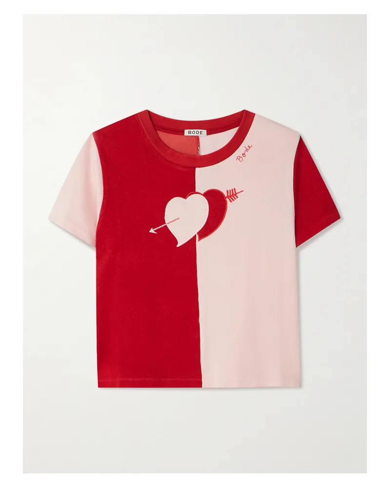 BODE Wonderland Embroidered Jersey T-shirt Red