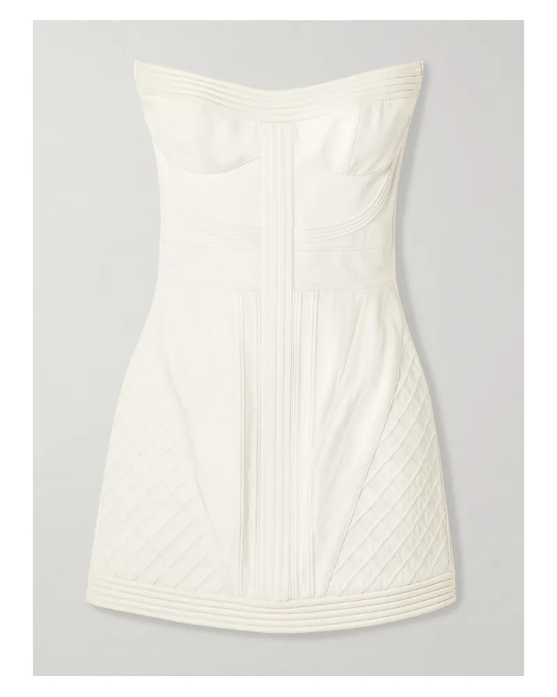 Zimmermann Rebellion Strapless Cotton Mini Dress - Neutrals Neutrals