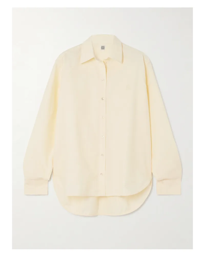 Totême Hemd Aus Biobaumwoll-oxford Mit Stickerei - Gelb Gelb