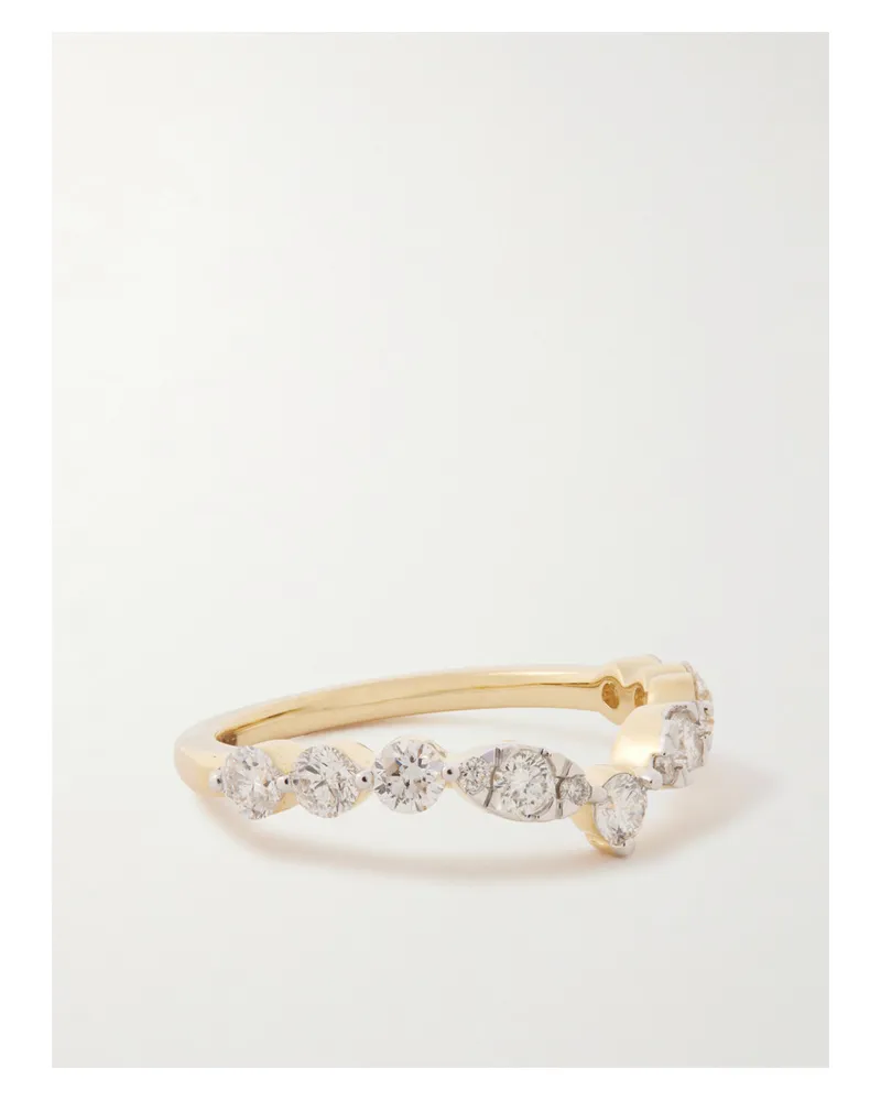 Stone & Strand Muse Tiara Ring aus 10 Karat  mit Diamanten Gold