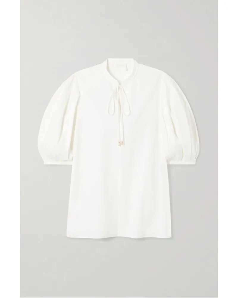 Chloé Net Sustain Bluse aus Biobaumwollpopeline Creme