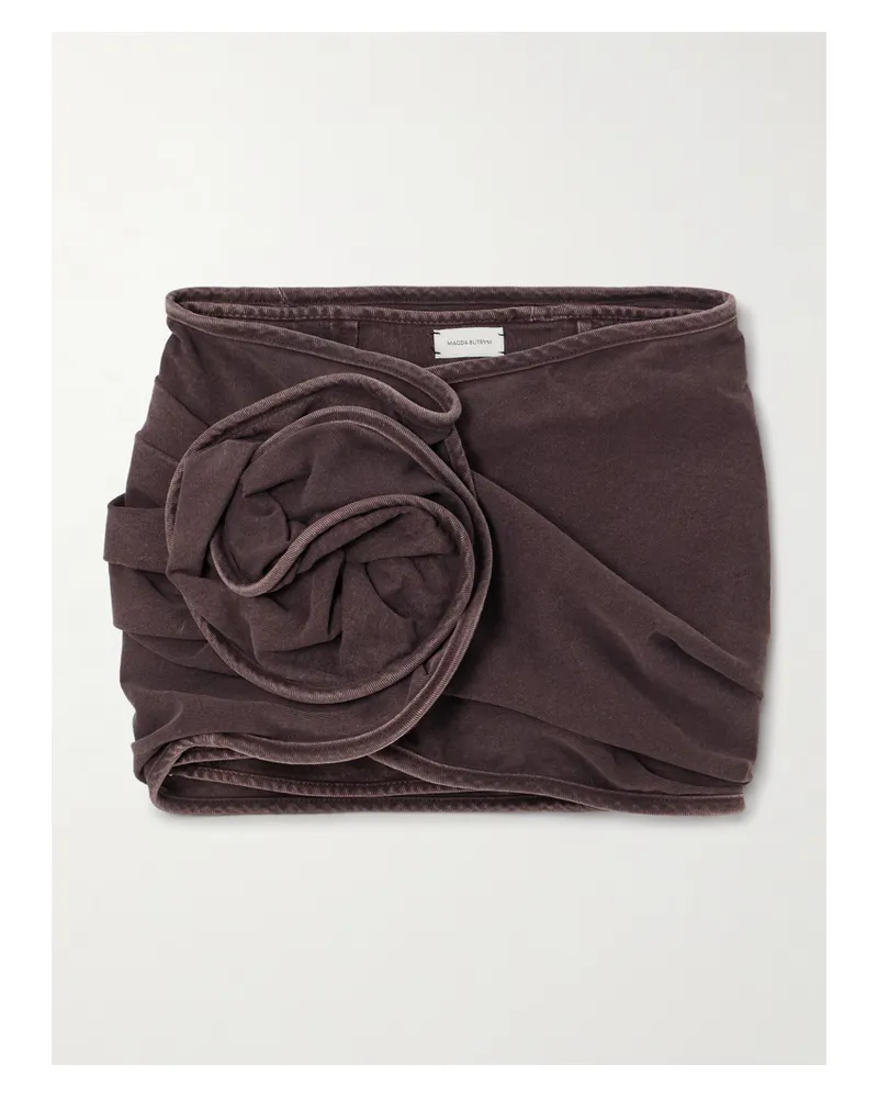 Magda Butrym Mini-jeansrock Mit Twist-detail - Braun Braun