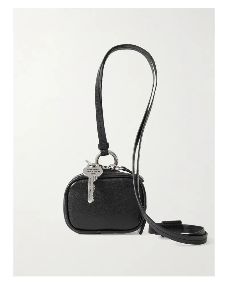 Acne Studios Camero Embellished Leather Keychain - Black Black