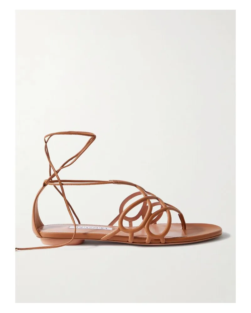 Aquazzura Infinito Sandalen Aus Leder - Braun Braun