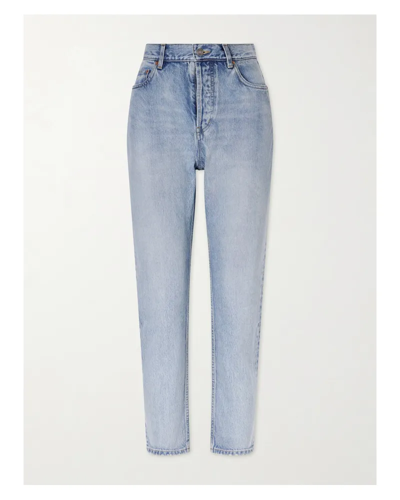 Saint Laurent High-rise Slim-leg Jeans - Blue Blue