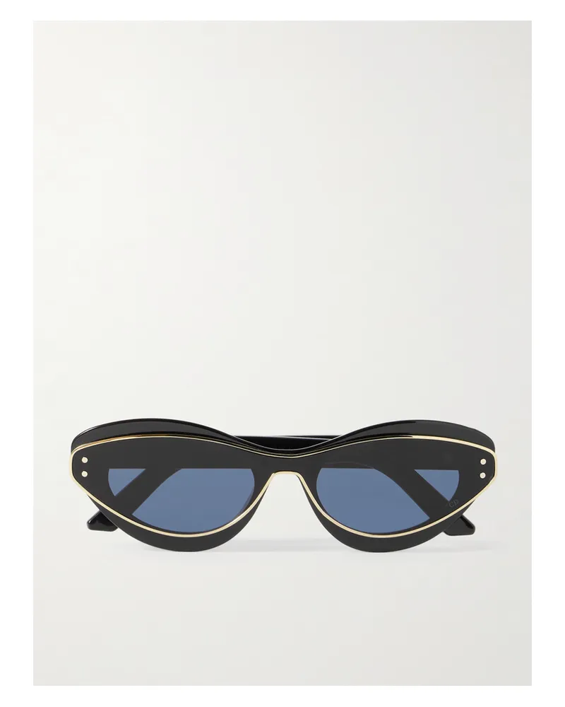 Dior Diormeteor B1i Gold-tone And Acetate Cat-eye Sunglasses - Black Black
