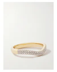 Stone & Strand Ring aus 14 Karat  mit Diamanten Gold