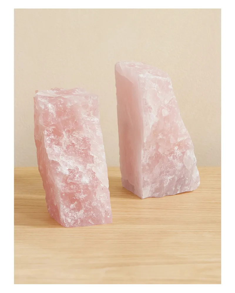 JIA JIA Buchstützen Aus Rosenquarz - Pink Pink