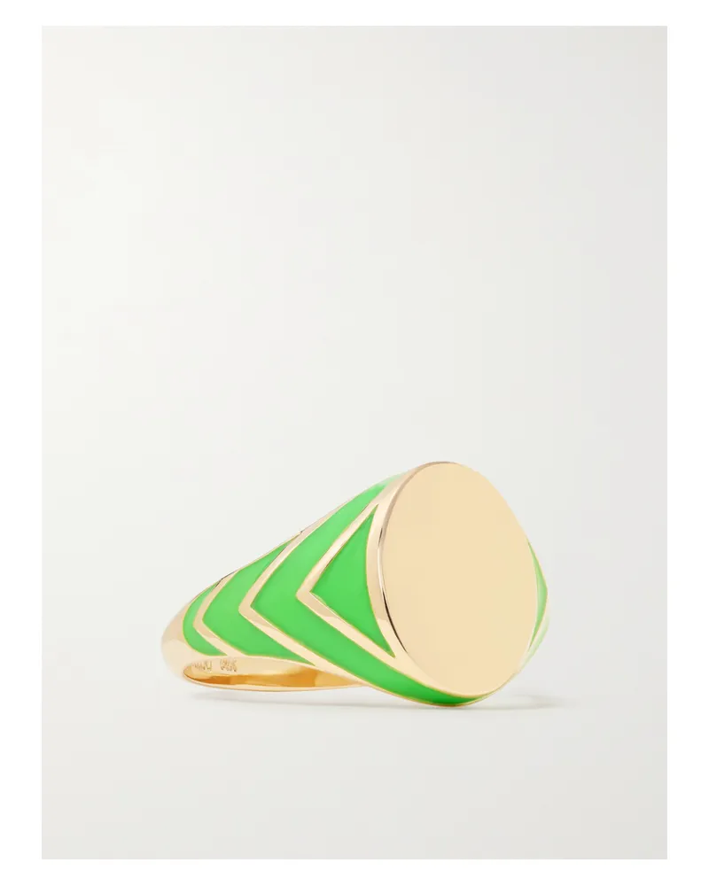 Alison Lou Stripe Ring Aus 14 Karat Gold Mit Emaille Gold