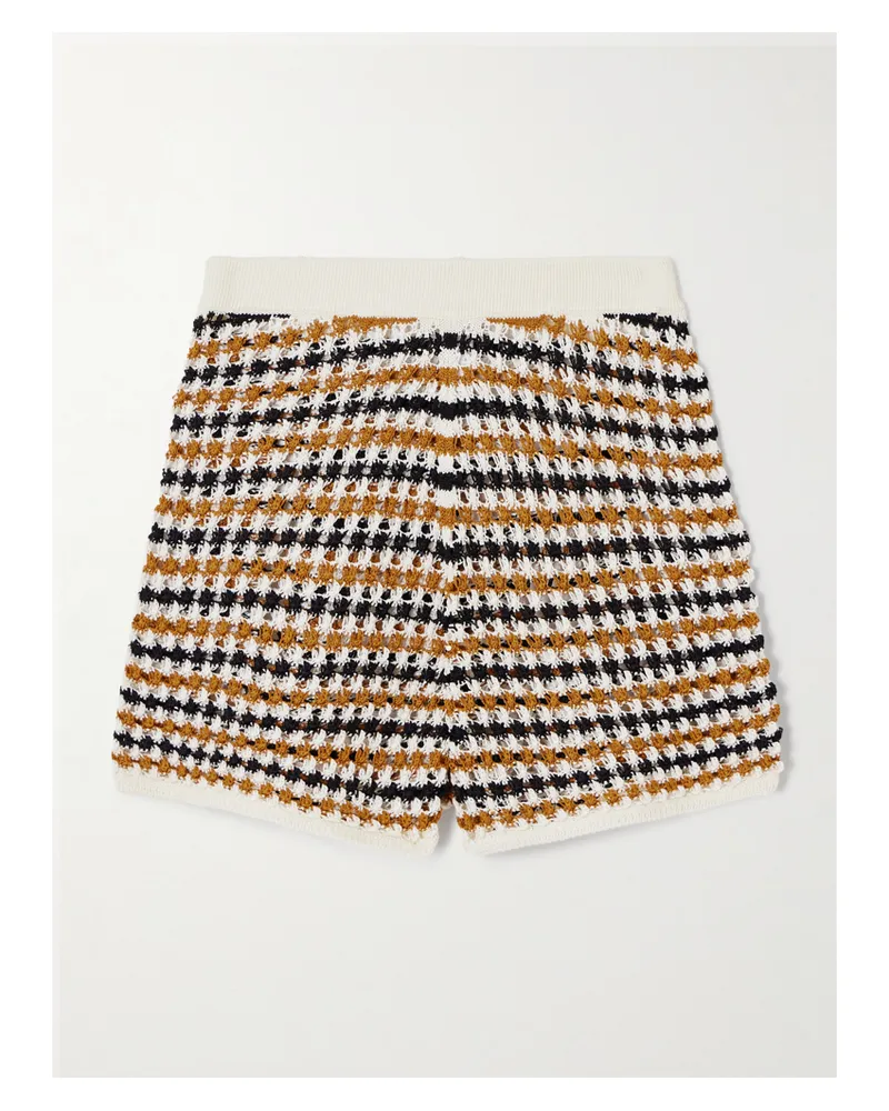 Eres Shorts Aus Einer Baumwollmischung In Lochstrick - Gelb Gelb