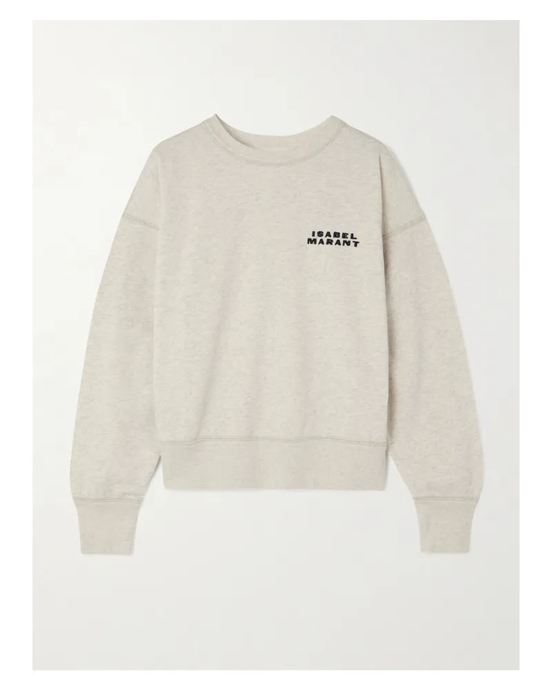 Isabel Marant Shad Sweatshirt Aus Jersey Aus Einer Biobaumwollmischung Mit Stickerei - Ecru Ecru