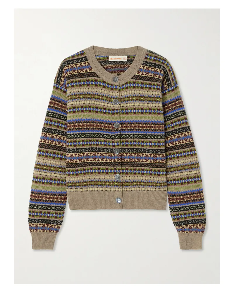 &Daughter Ada Fair Isle Wool Cardigan - Multi Multi