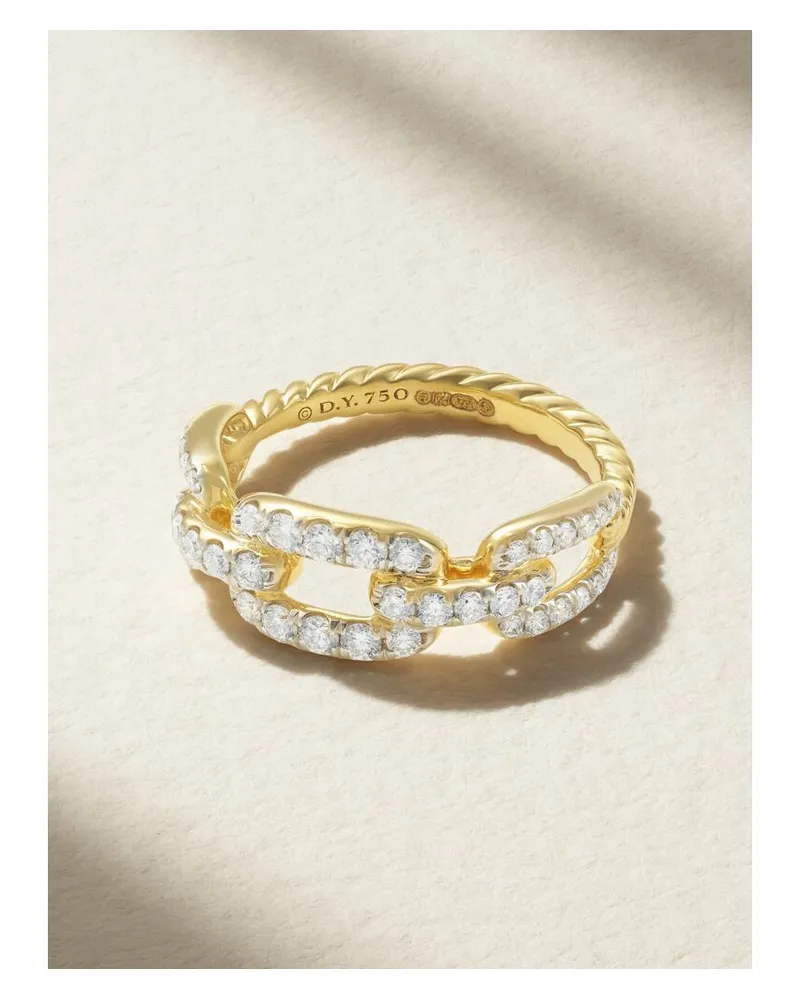 David Yurman Stax Ring Aus 18 Karat Gold Mit Diamanten Gold