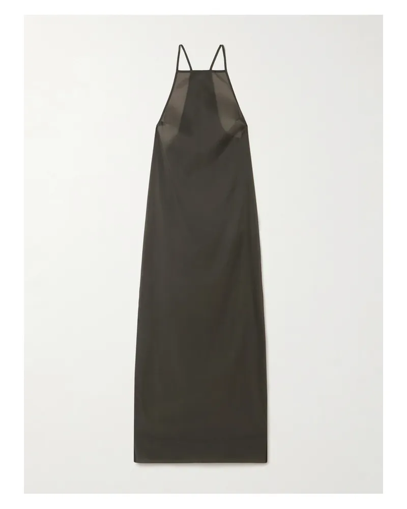 St. Agni Maxikleid Aus Organza - Braun Braun