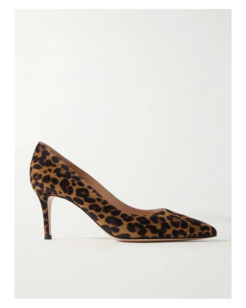 Gianvito Rossi Gianvito 70 Leopard-print Suede Pumps - Animal Print Animal