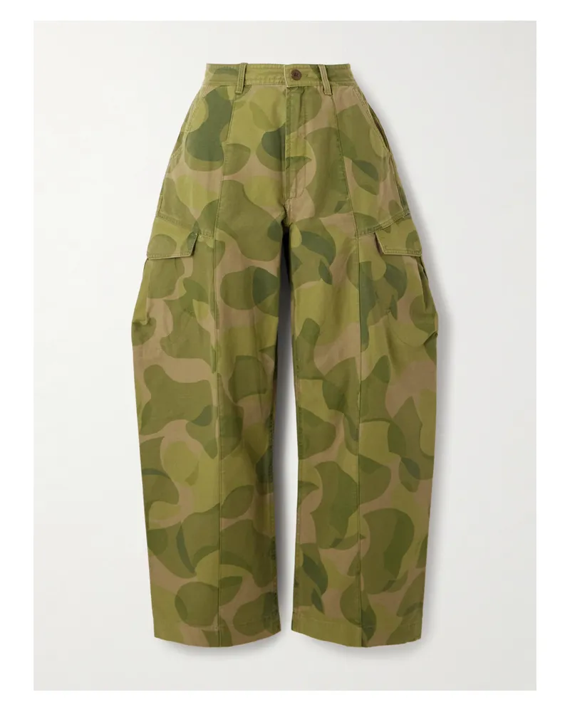 Ralph Lauren Barrel-hose Aus Baumwoll-canvas Mit Camouflage-print - Grün Grün