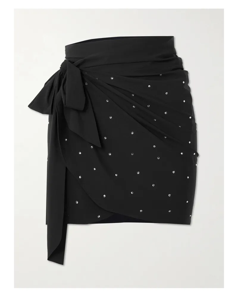 Hunza G Pareo Aus Jersey Mit Swarovski®-kristallen - Schwarz Schwarz