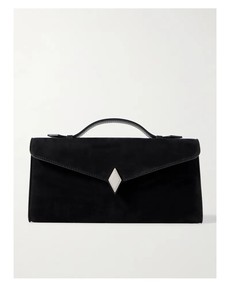 Métier Edge Embellished Nubuck Clutch - Black Black