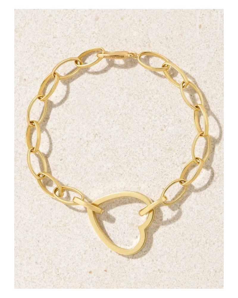 Jennifer Meyer Medium Edith Open Heart Armband Aus 18 Karat Gold Gold