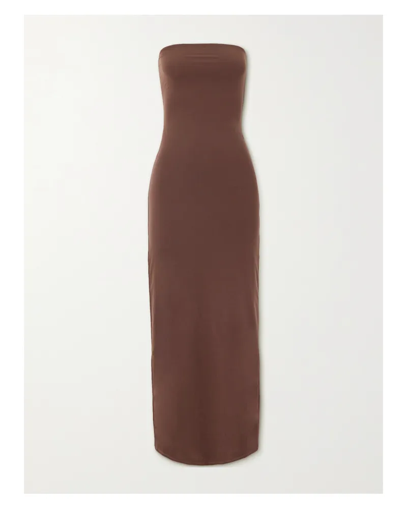 SKIMS Fits Everybody Tube Dress – Cocoa – Maxikleid - Cocoa - Braun Braun