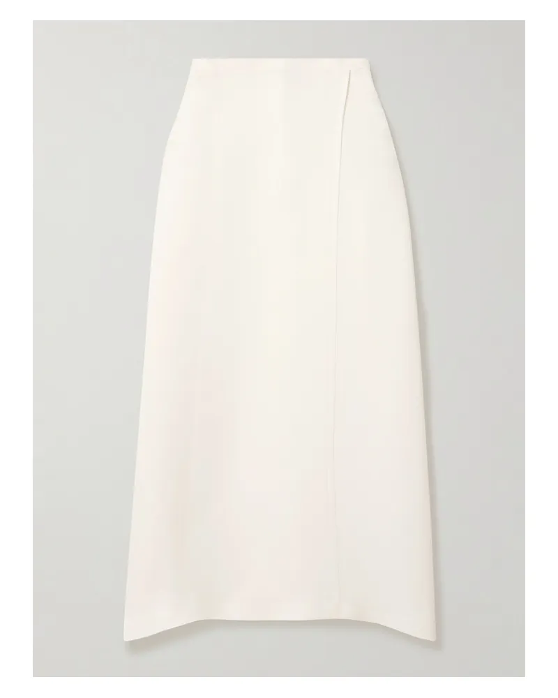 KHAITE Mila Maxirock Aus Seidengazar Mit Wickeleffekt - Weiß Weiß