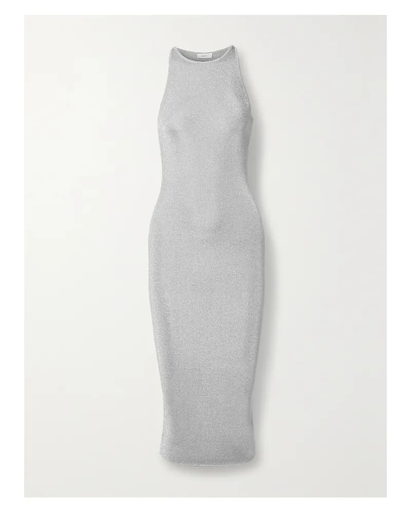 A.L.C. Ashley Midikleid Aus Metallic-strick - Silber Silber