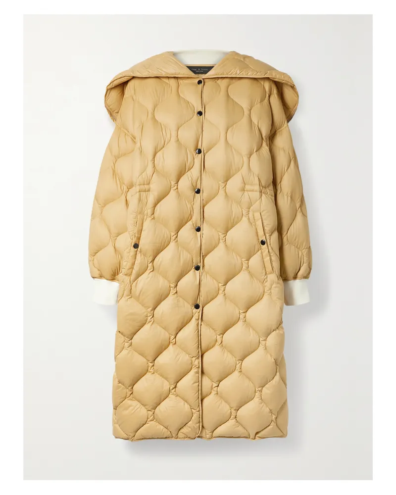 Rag & Bone Rudy Gesteppte Oversized-jacke Aus Recyceltem Shell Mit Kapuze - Neutral Neutral