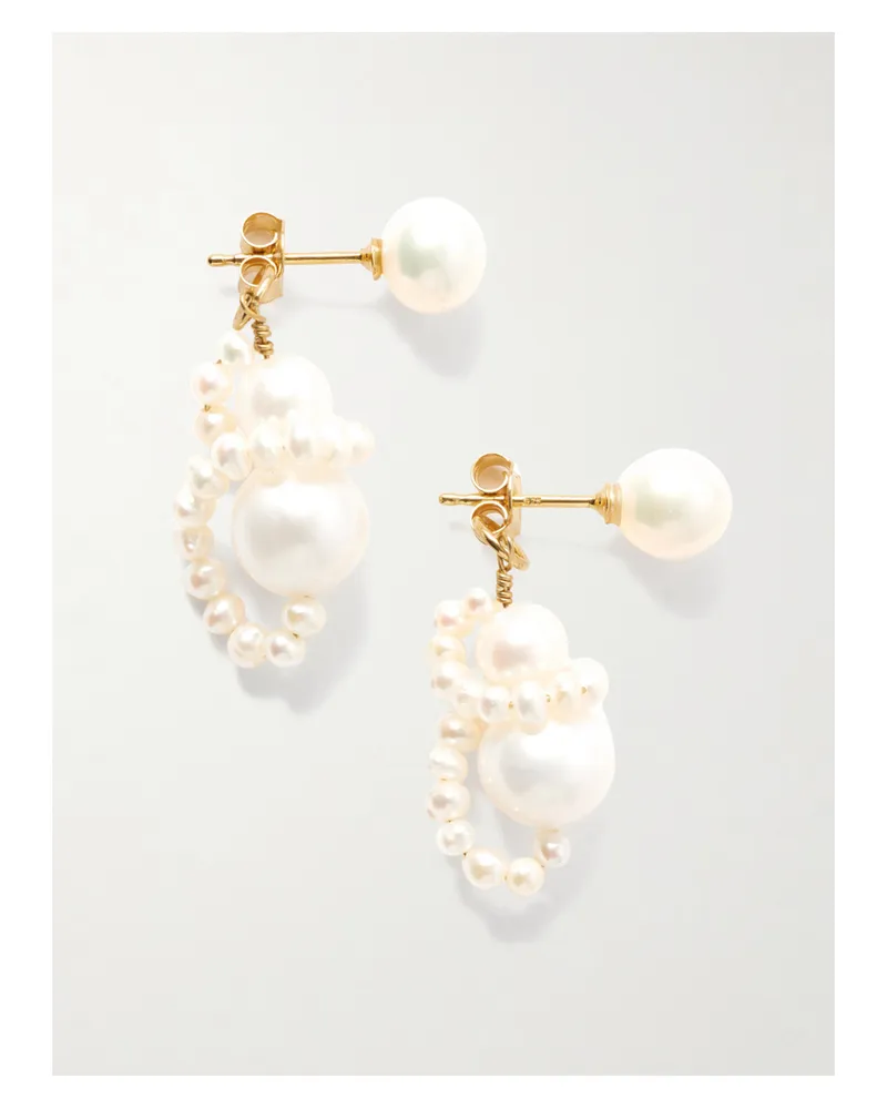 Completedworks Recycled Gold-plated Pearl Earrings - Neutrals Neutrals