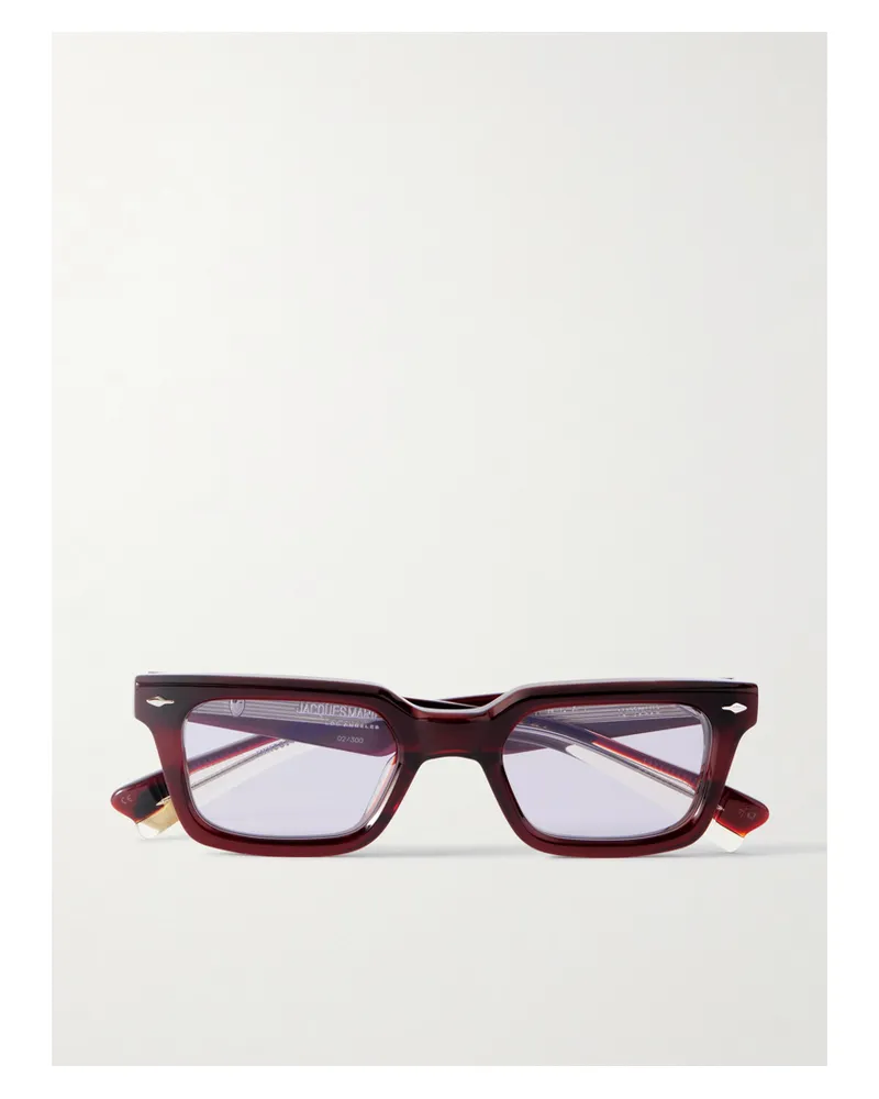 Jacques Marie Mage Casablanca Sonnenbrille Mit D-rahmen Aus Azetat - Burgunder Burgunder