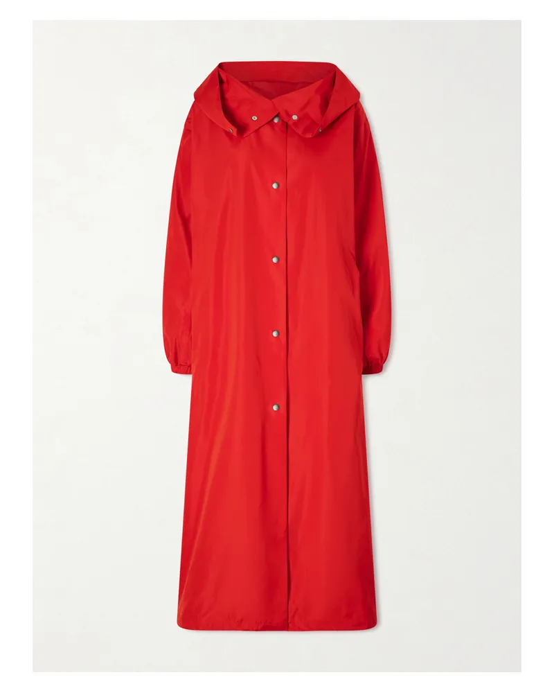 Róhe Hooded Taffeta Coat - Red Red