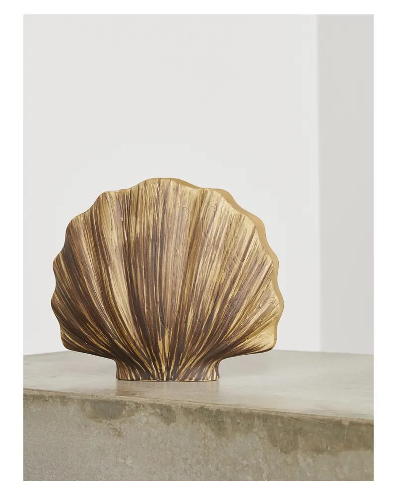 Marloe Marloe Net Sustain Glasierte Keramikvase - Braun Braun