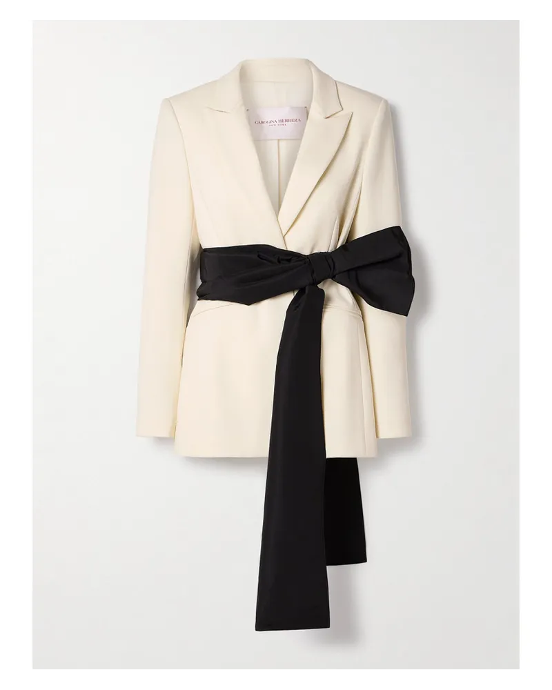 Carolina Herrera New York Blazer aus Crêpe aus einer Wollmischung Elfenbein