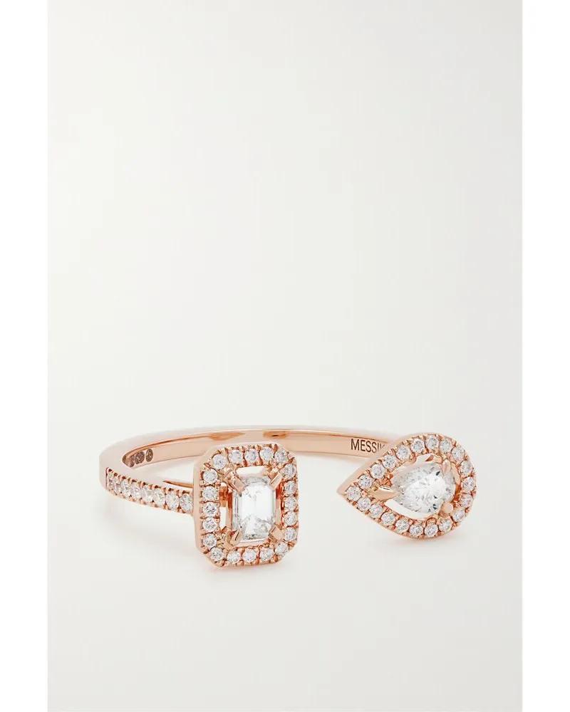 Messika My Twin Toi & Moi Ring Aus 18 Karat Roségold Mit Diamanten Gold