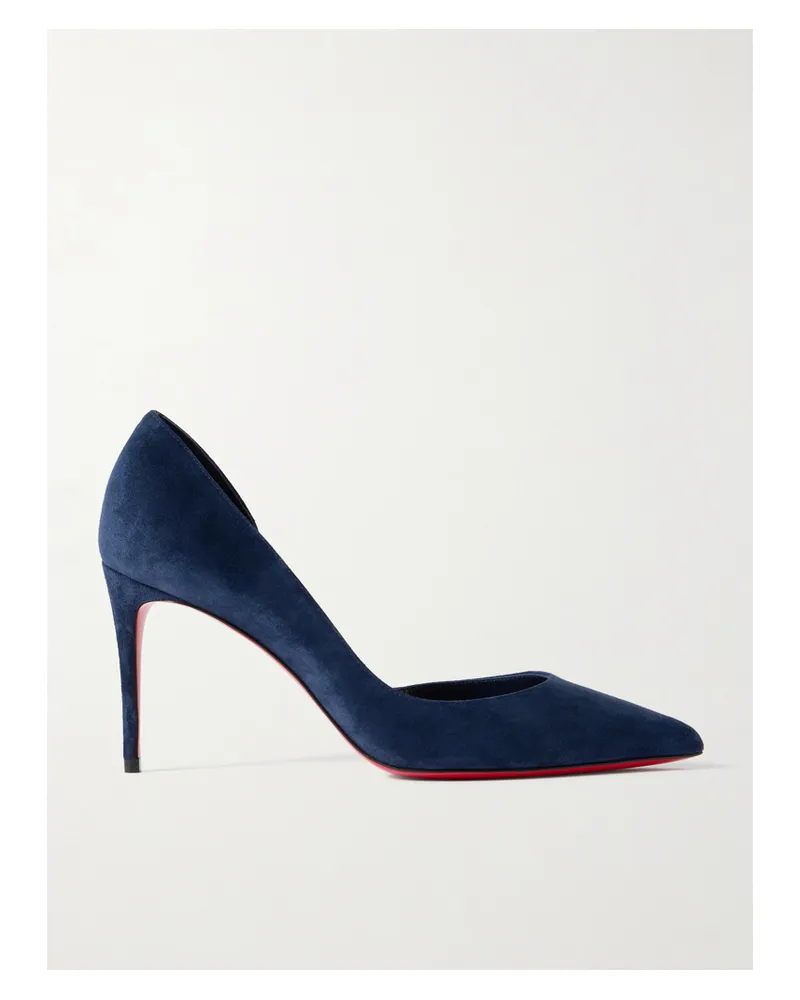 Christian Louboutin Iriza 85 Pumps Aus Veloursleder - Blau Blau