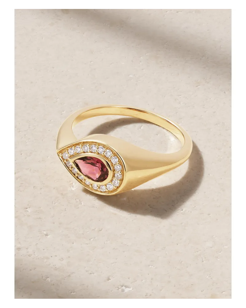 42 Suns Ring aus 14 Karat Gold Pink