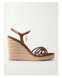 Tom Ford Cabana Espadrille-wedges aus Leder Braun