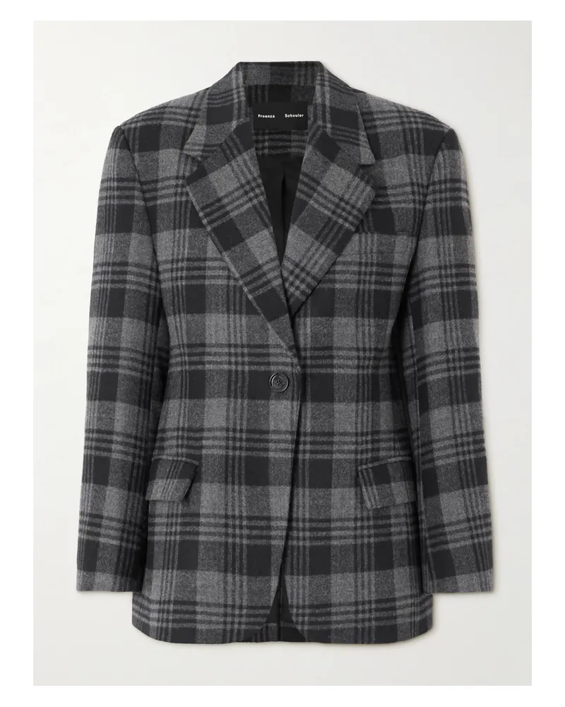 Proenza Schouler Daria Blazer Aus Karierter Wolle - Grau Grau