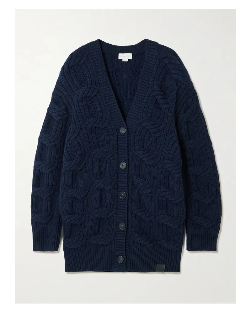 Stella McCartney Cable-knit Wool Cardigan - Blue Blue