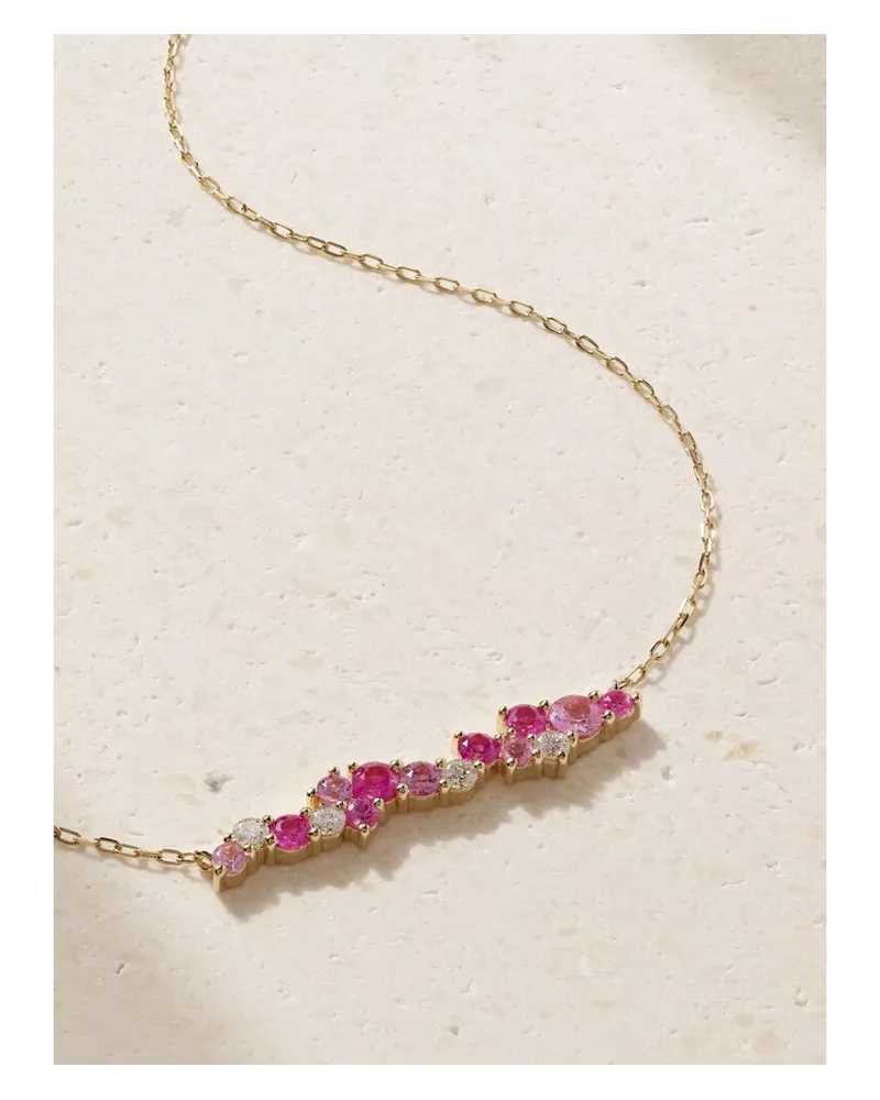 Sydney Evan Cocktail Bar Kette Aus 14 Karat Gold Mit Saphiren Und Diamanten Gold