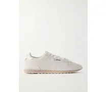 Windspin Sneakers Aus Gebürstetem Veloursleder Mit Lederbesätzen Und Perforationen - Weiß