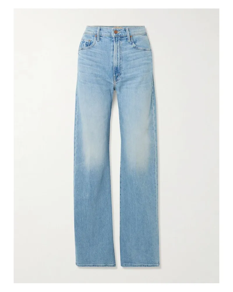Mother The Lasso Sneak Hoch Sitzende Jeans Mit Weitem Bein - Blau Blau