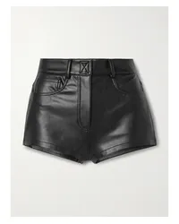 Norma Kamali Shorts aus Kunstleder Schwarz