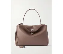 Rodeo Medium Leather Shoulder Bag - Gray